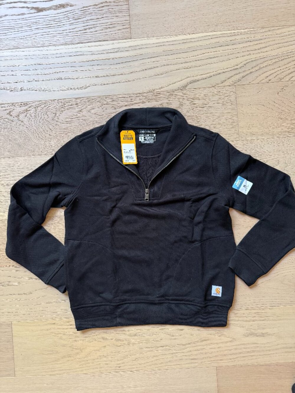 NWT Carhartt Tencel Quarter Zip Sweater, Size XS, fits like Small